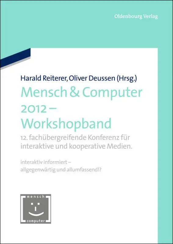 Cover: 9783486719901 | Mensch &amp; Computer 2012 - Workshopband | Oliver Deussen (u. a.) | Buch
