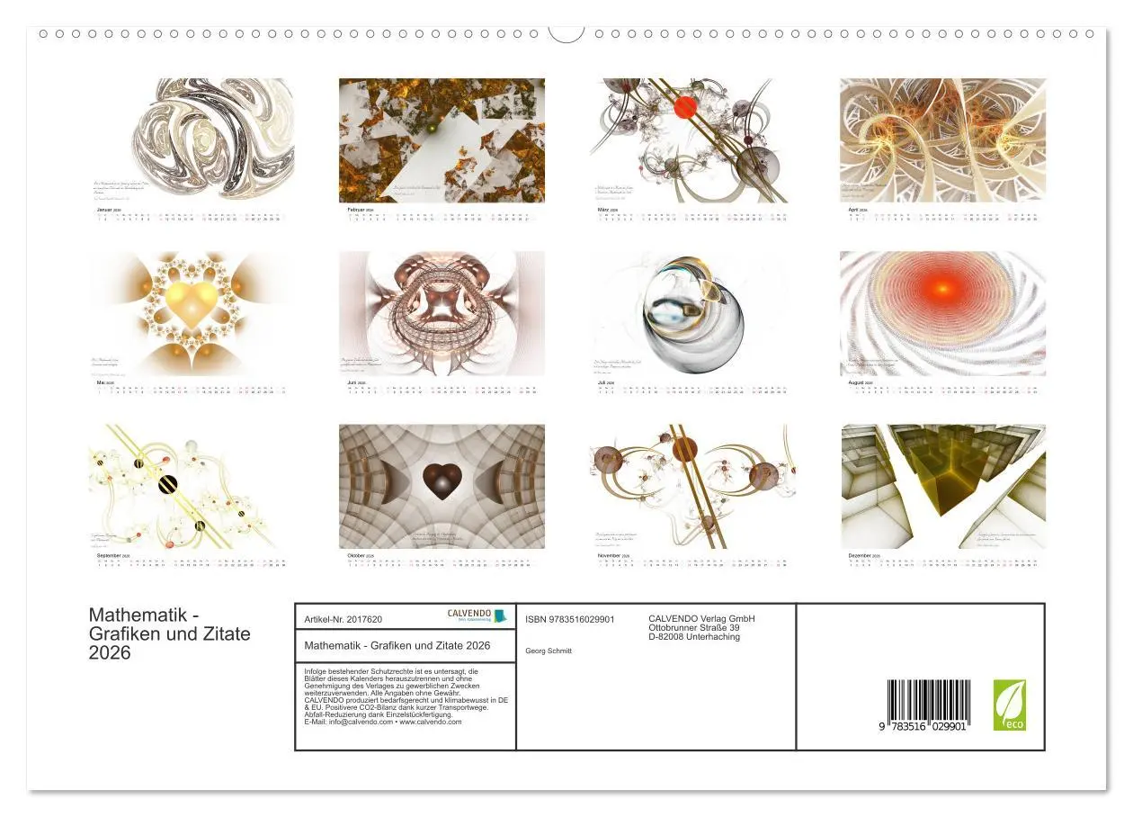 Bild: 9783516029901 | Mathematik - Grafiken und Zitate 2026 (hochwertiger Premium...