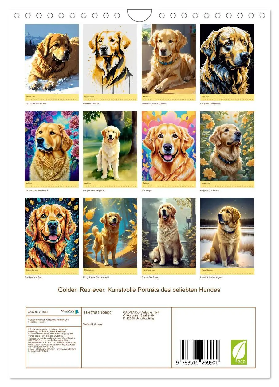 Bild: 9783516269901 | Golden Retriever. Kunstvolle Porträts des beliebten Hundes...
