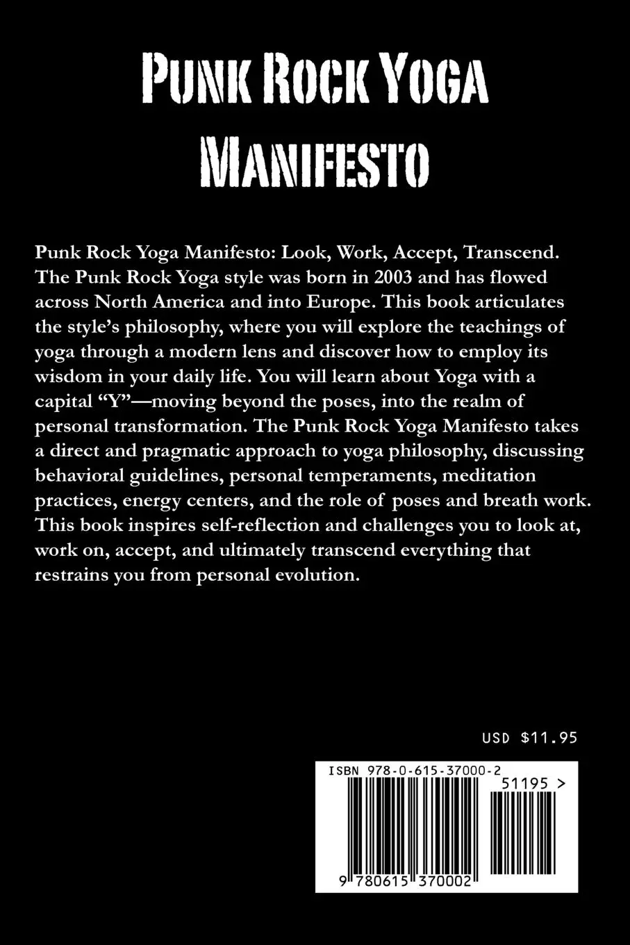 Rückseite: 9780615370002 | Punk Rock Yoga Manifesto | Kimberlee Stedl | Taschenbuch | Englisch