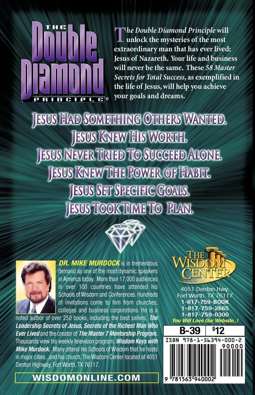 Rückseite: 9781563940002 | The Double Diamond Principle | Mike Murdock | Taschenbuch | Englisch