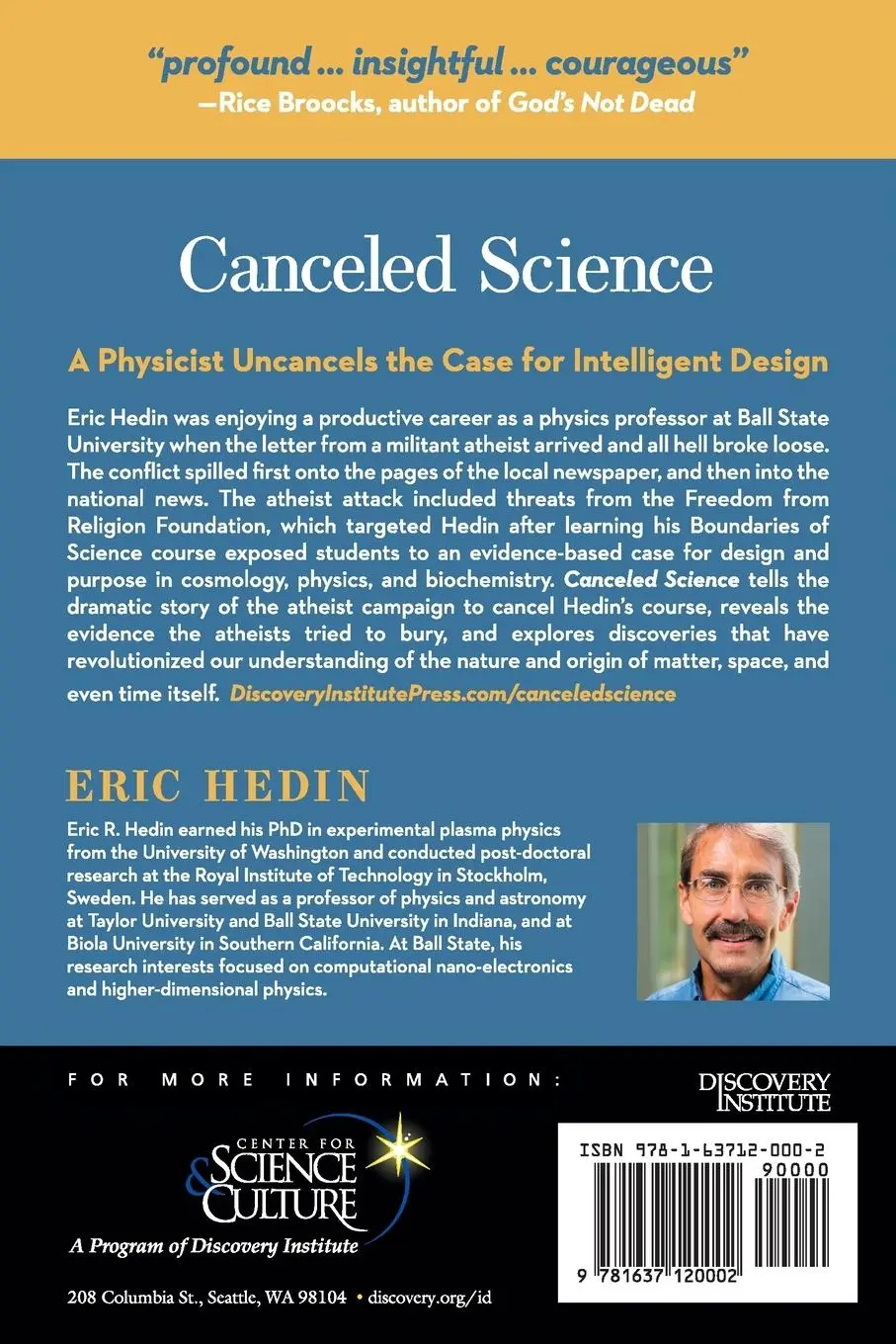 Rückseite: 9781637120002 | Canceled Science: What Some Atheists Don't Want You to See | Hedin