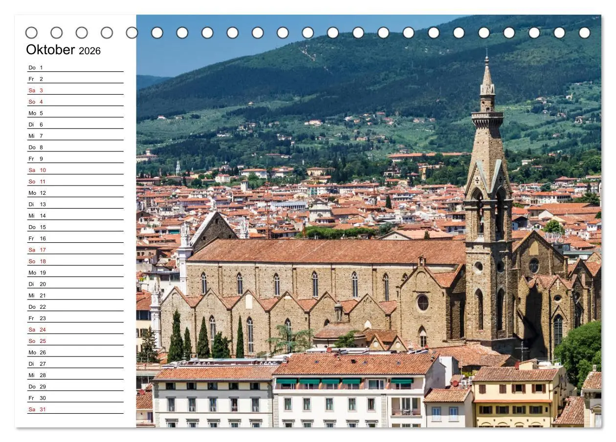 Bild: 9783457810002 | Impressionen aus FLORENZ (Tischkalender 2026 DIN A5 quer), CALVENDO...