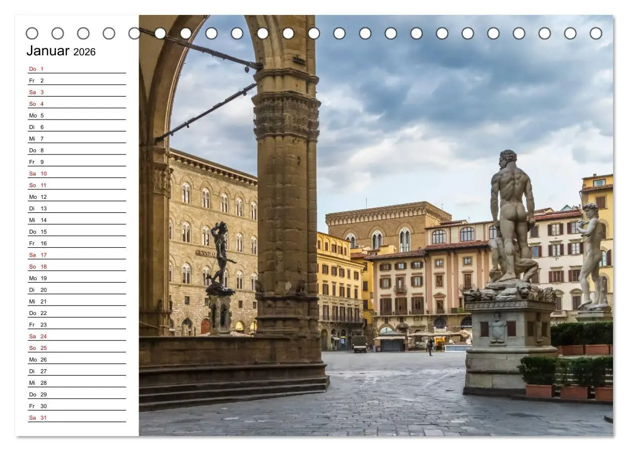 Bild: 9783457810002 | Impressionen aus FLORENZ (Tischkalender 2026 DIN A5 quer), CALVENDO...