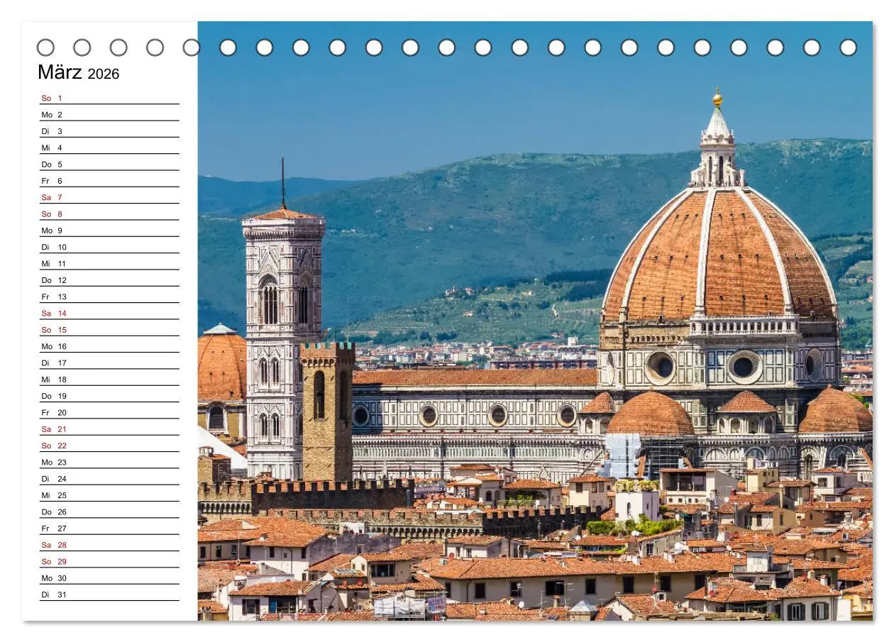 Bild: 9783457810002 | Impressionen aus FLORENZ (Tischkalender 2026 DIN A5 quer), CALVENDO...