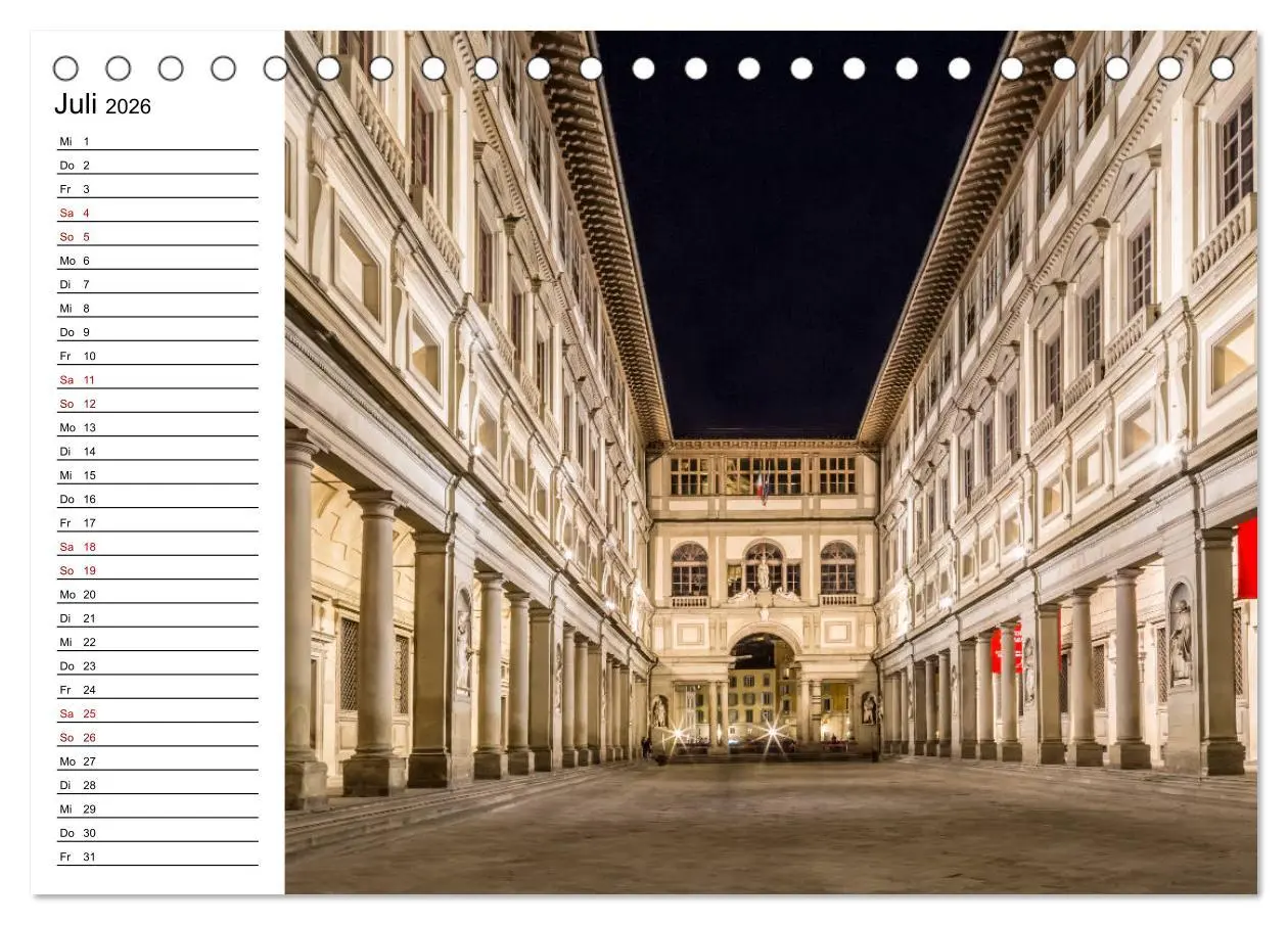 Bild: 9783457810002 | Impressionen aus FLORENZ (Tischkalender 2026 DIN A5 quer), CALVENDO...