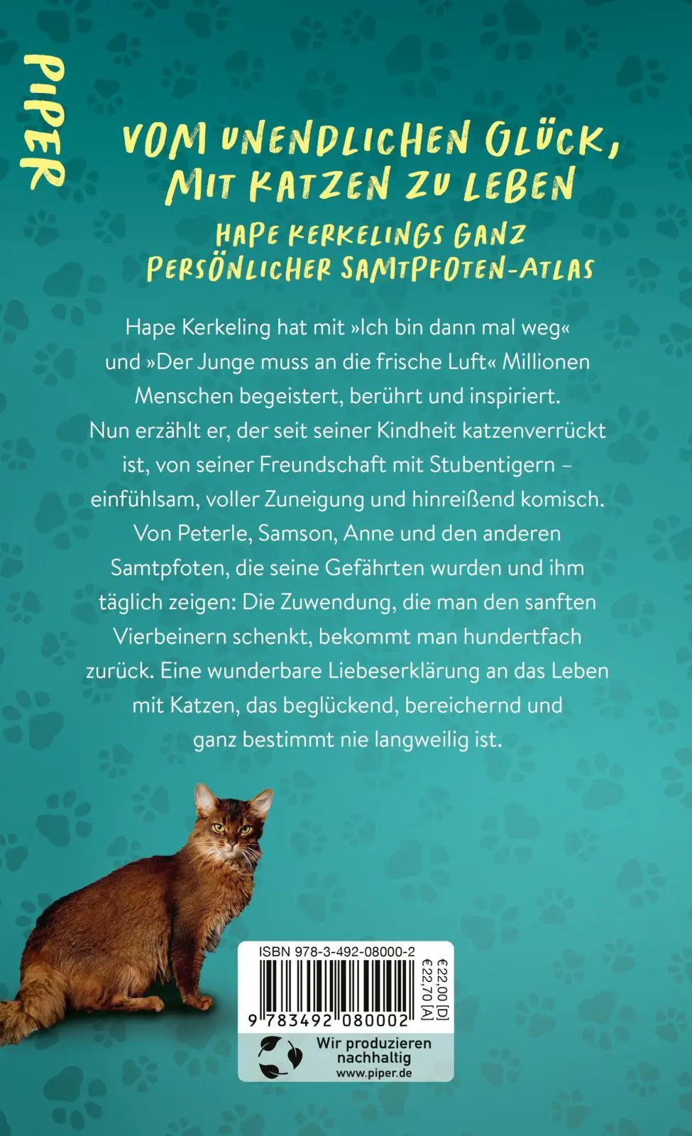 Rückseite: 9783492080002 | Pfoten vom Tisch! | Hape Kerkeling | Buch | 304 S. | Deutsch | 2021