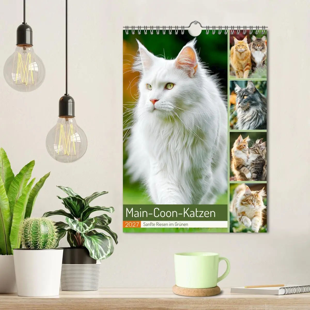 Bild: 9783516760002 | Main-Coon-Katzen. Sanfte Riesen im Grünen (Wandkalender 2027 DIN A4...