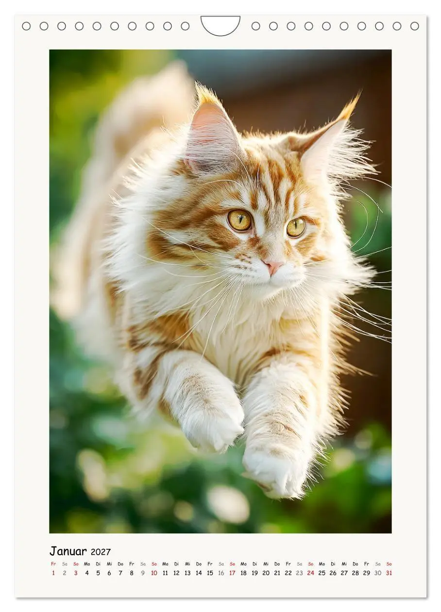 Bild: 9783516760002 | Main-Coon-Katzen. Sanfte Riesen im Grünen (Wandkalender 2027 DIN A4...