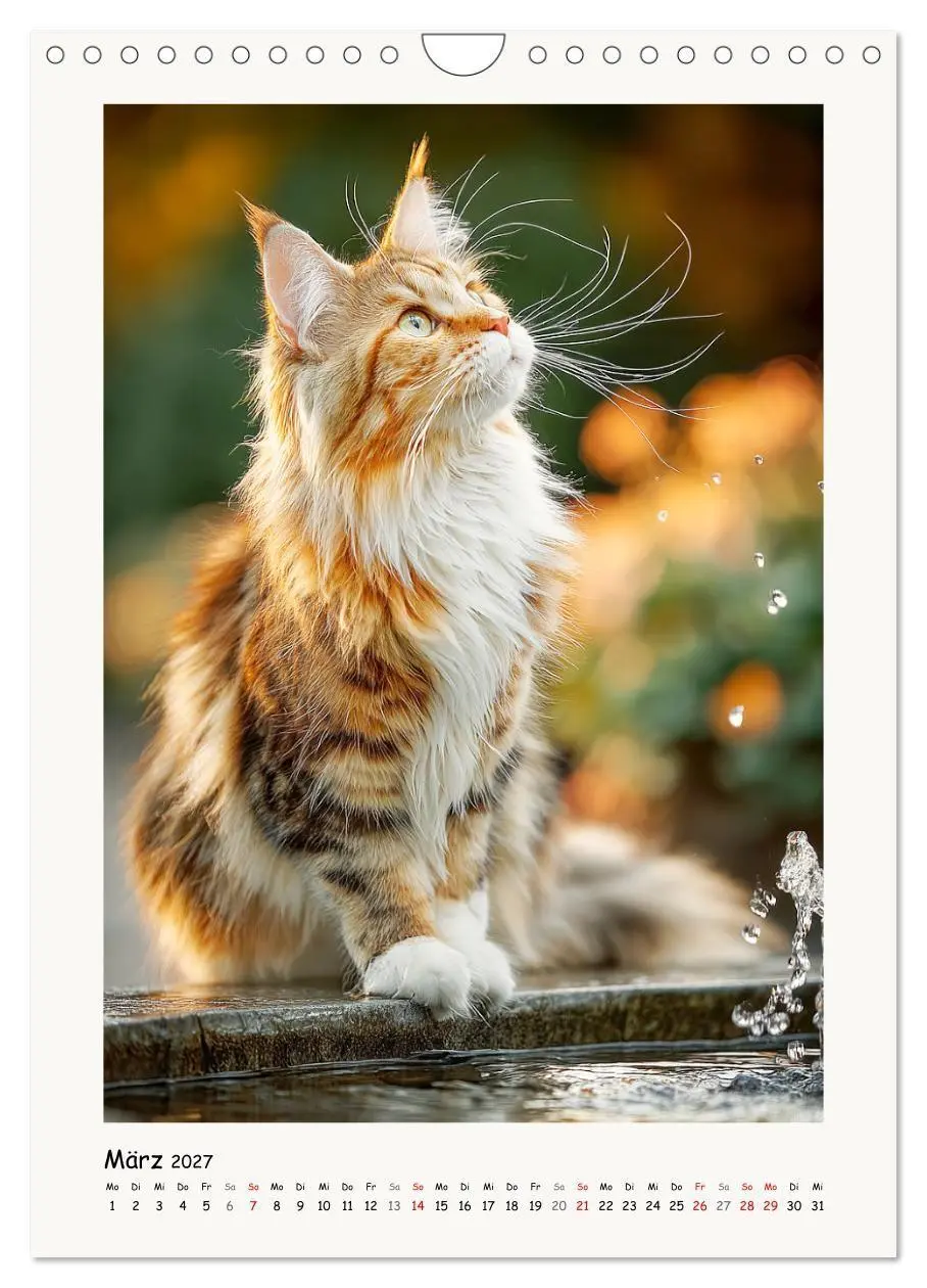 Bild: 9783516760002 | Main-Coon-Katzen. Sanfte Riesen im Grünen (Wandkalender 2027 DIN A4...