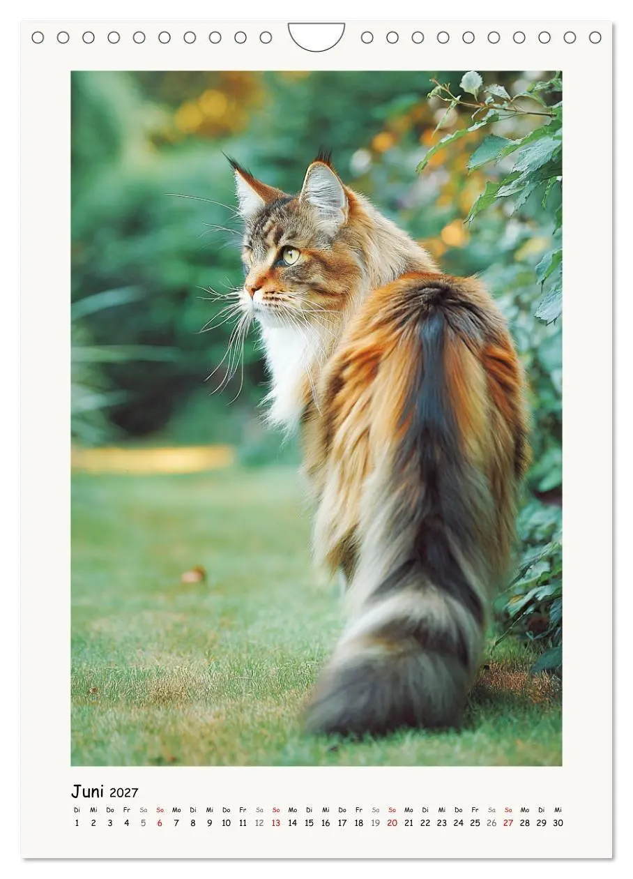 Bild: 9783516760002 | Main-Coon-Katzen. Sanfte Riesen im Grünen (Wandkalender 2027 DIN A4...