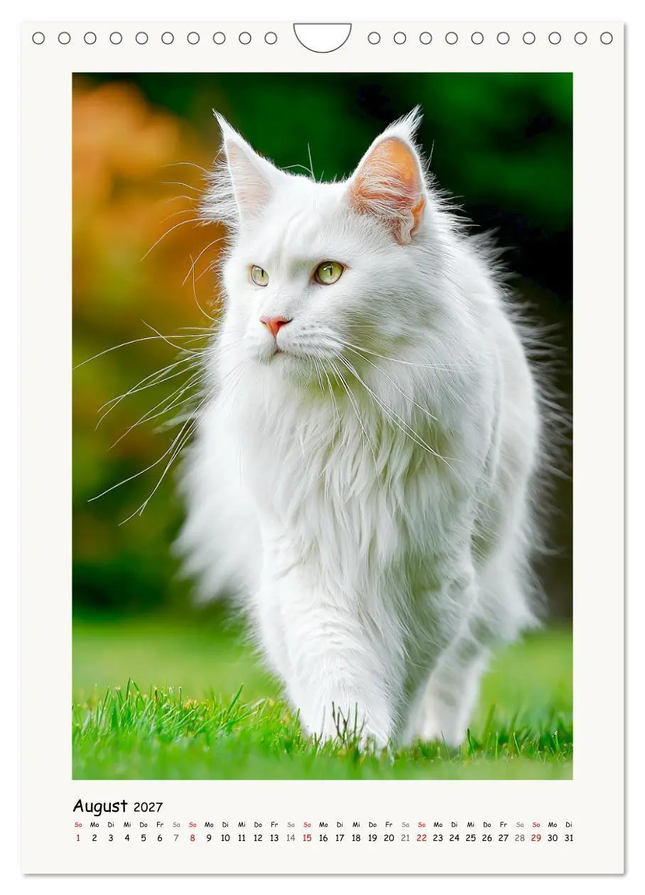 Bild: 9783516760002 | Main-Coon-Katzen. Sanfte Riesen im Grünen (Wandkalender 2027 DIN A4...