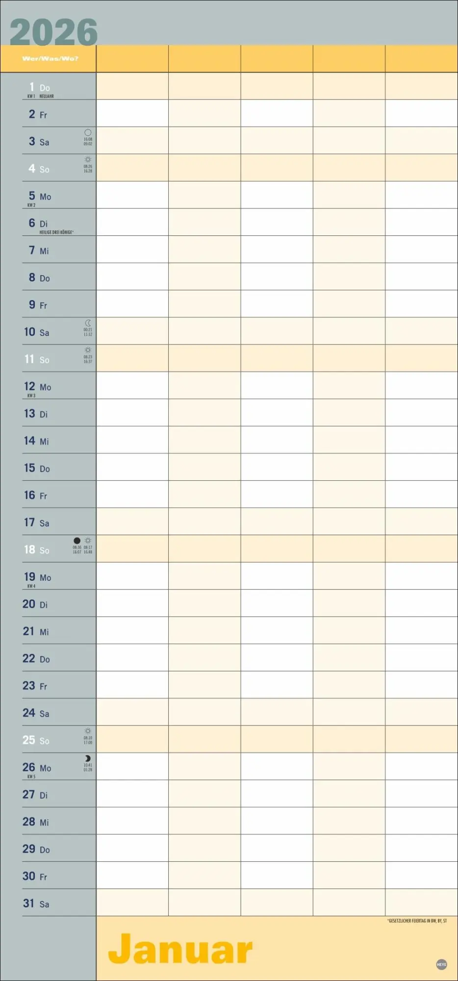 Bild: 9783756410002 | Allroundplaner 2026 | Heye | Kalender | Bürokalender Heye | 15 S.