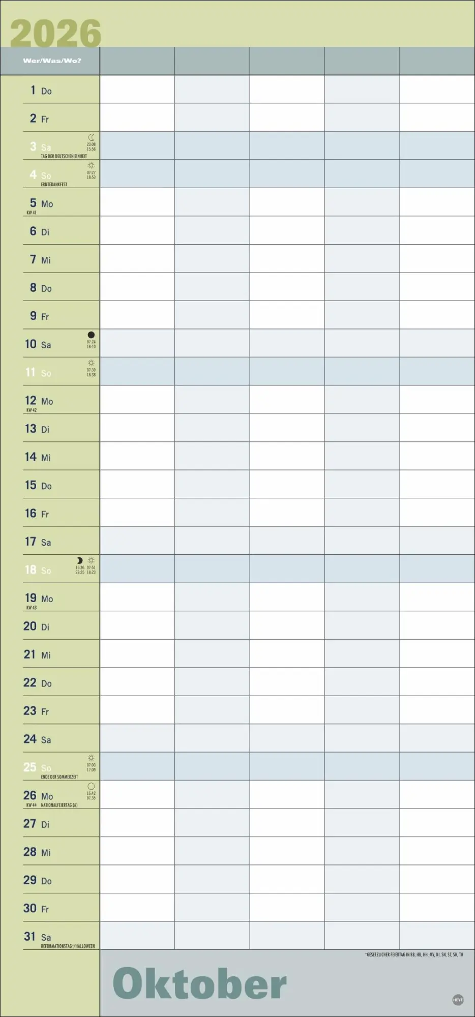 Bild: 9783756410002 | Allroundplaner 2026 | Heye | Kalender | Bürokalender Heye | 15 S.