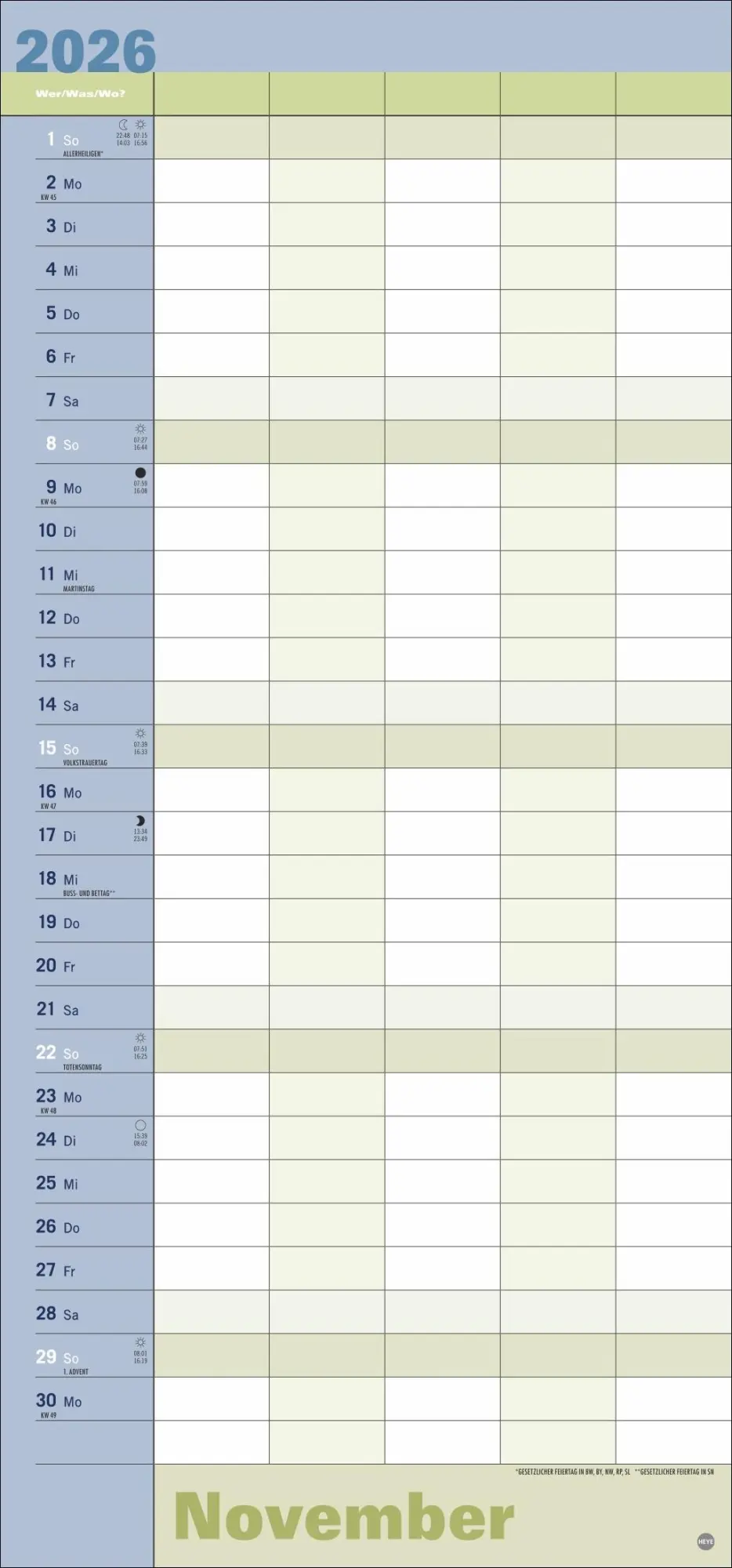 Bild: 9783756410002 | Allroundplaner 2026 | Heye | Kalender | Bürokalender Heye | 15 S.