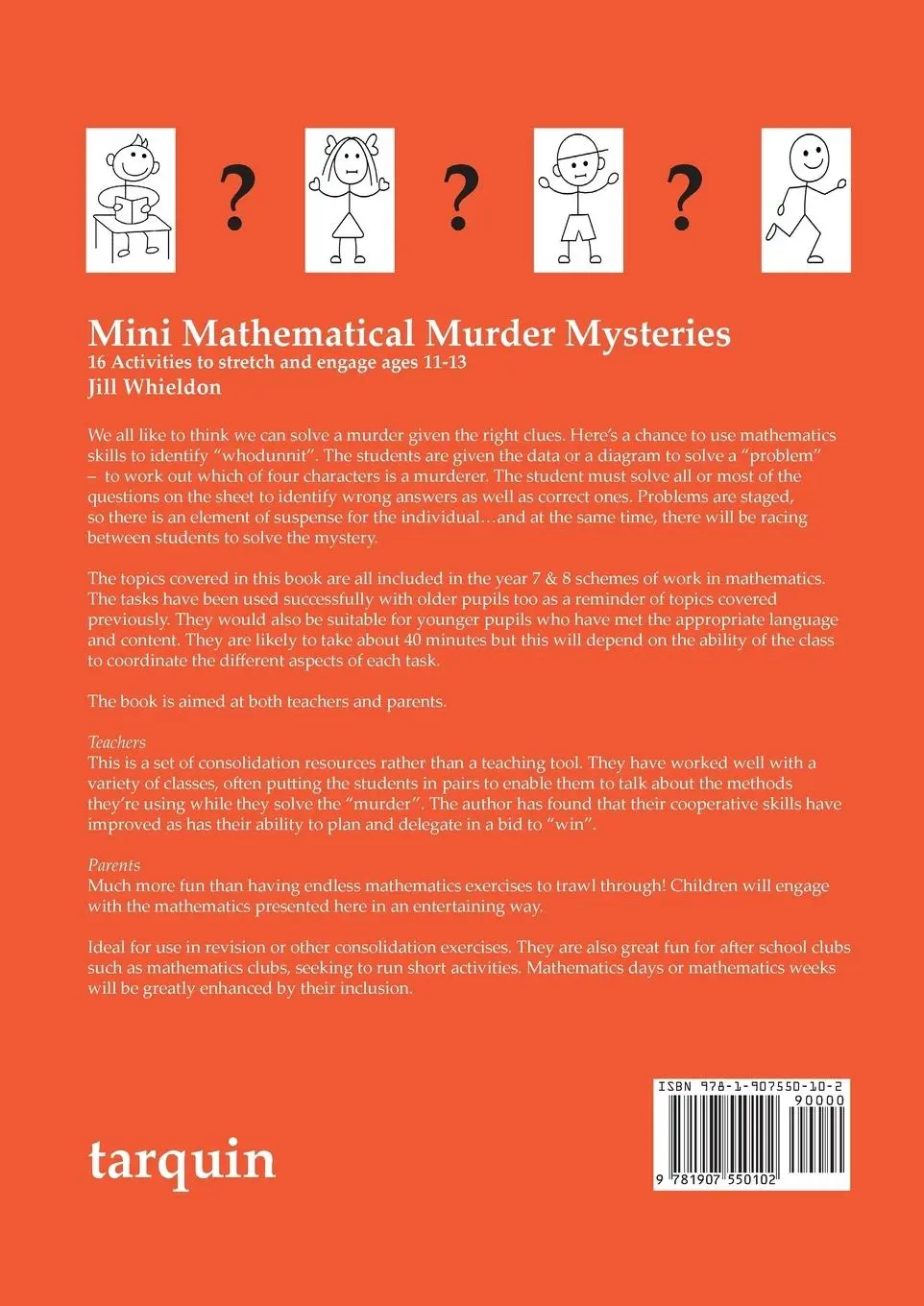 Rückseite: 9781907550102 | Mini Mathematical Murder Mysteries | Jill Whieldon | Taschenbuch