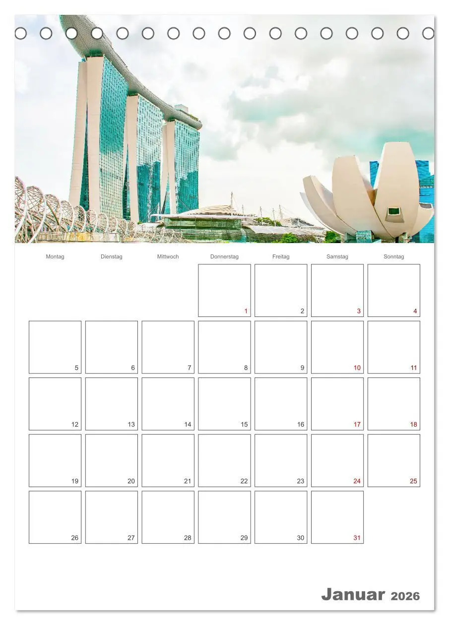Bild: 9783516370102 | Unterwegs in Singapur (Tischkalender 2026 DIN A5 hoch), CALVENDO...