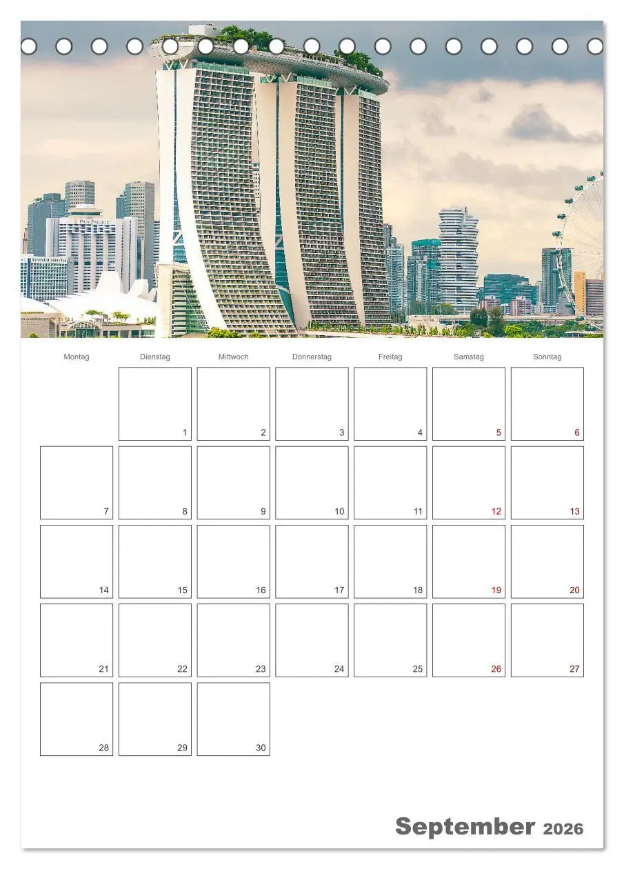 Bild: 9783516370102 | Unterwegs in Singapur (Tischkalender 2026 DIN A5 hoch), CALVENDO...