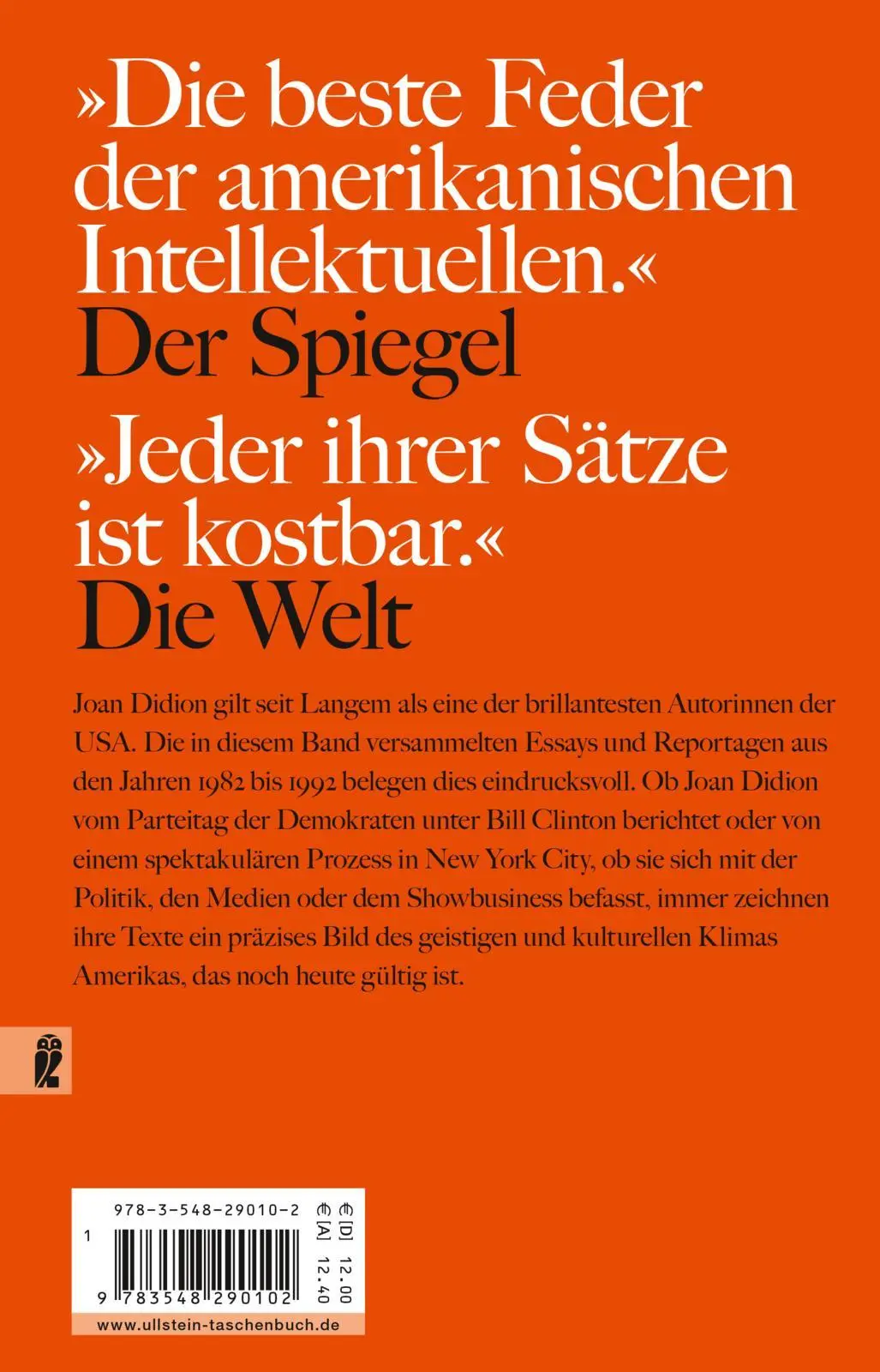Rückseite: 9783548290102 | Sentimentale Reisen | Essays | Joan Didion | Taschenbuch | 336 S.