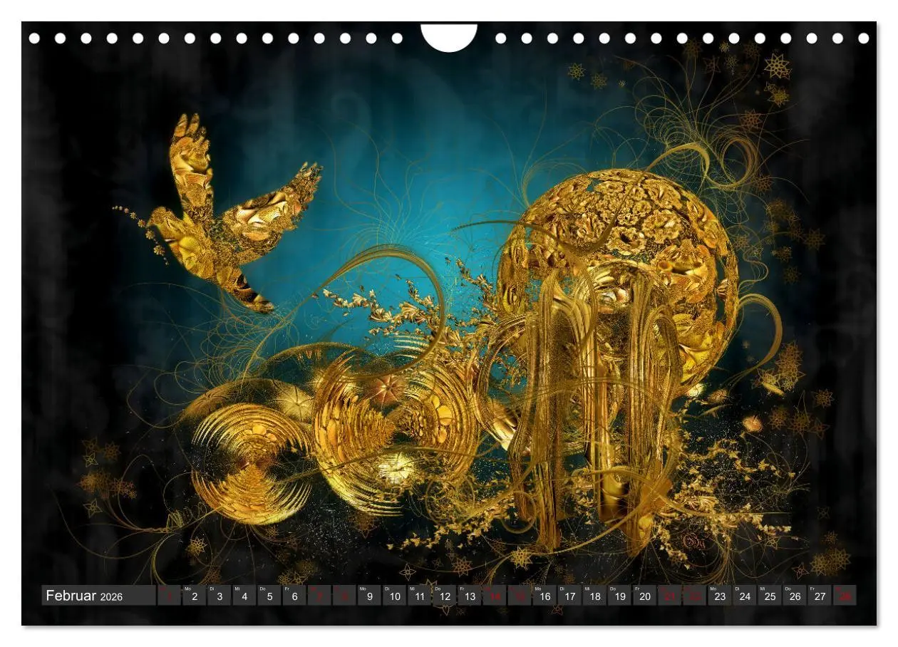 Bild: 9783457580202 | Fraktale Fantasiewelten (Wandkalender 2026 DIN A4 quer), CALVENDO...