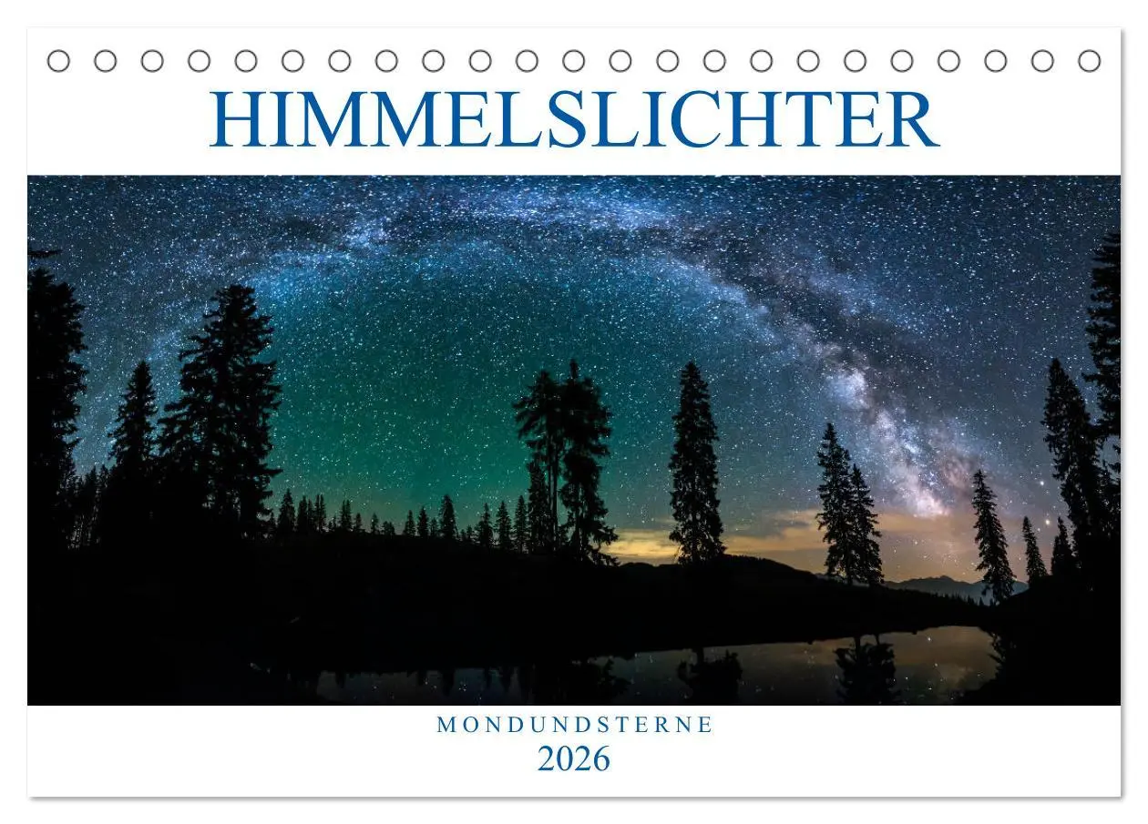 Cover: 9783457890202 | Himmelslichter - Mond und Sterne (Tischkalender 2026 DIN A5 quer),...