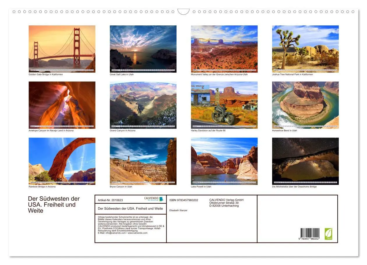 Bild: 9783457960202 | Der Südwesten der USA. Freiheit und Weite (Wandkalender 2026 DIN A2...