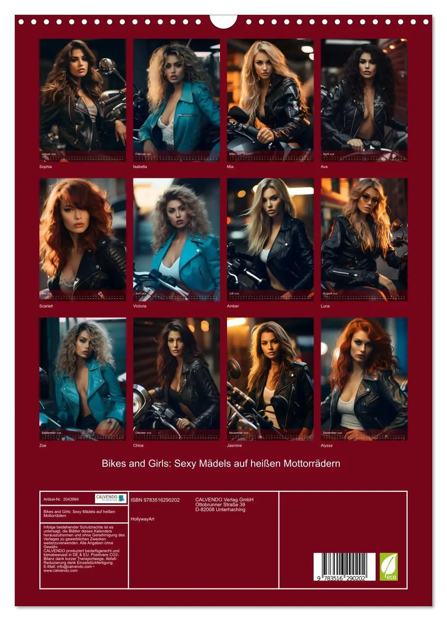 Bild: 9783516290202 | Bikes and Girls: Sexy Mädels auf heißen Mottorrädern (Wandkalender...