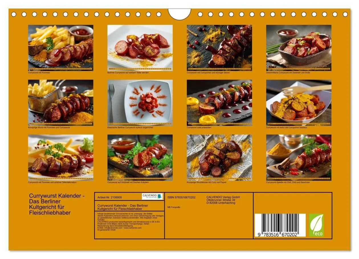 Bild: 9783516670202 | Currywurst Kalender - Das Berliner Kultgericht für Fleischliebhaber...