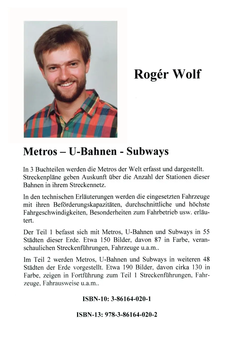 Rückseite: 9783861640202 | Metros, U-Bahnen, Subways Teil 2 | Rogér Wolf | Taschenbuch | 244 S.