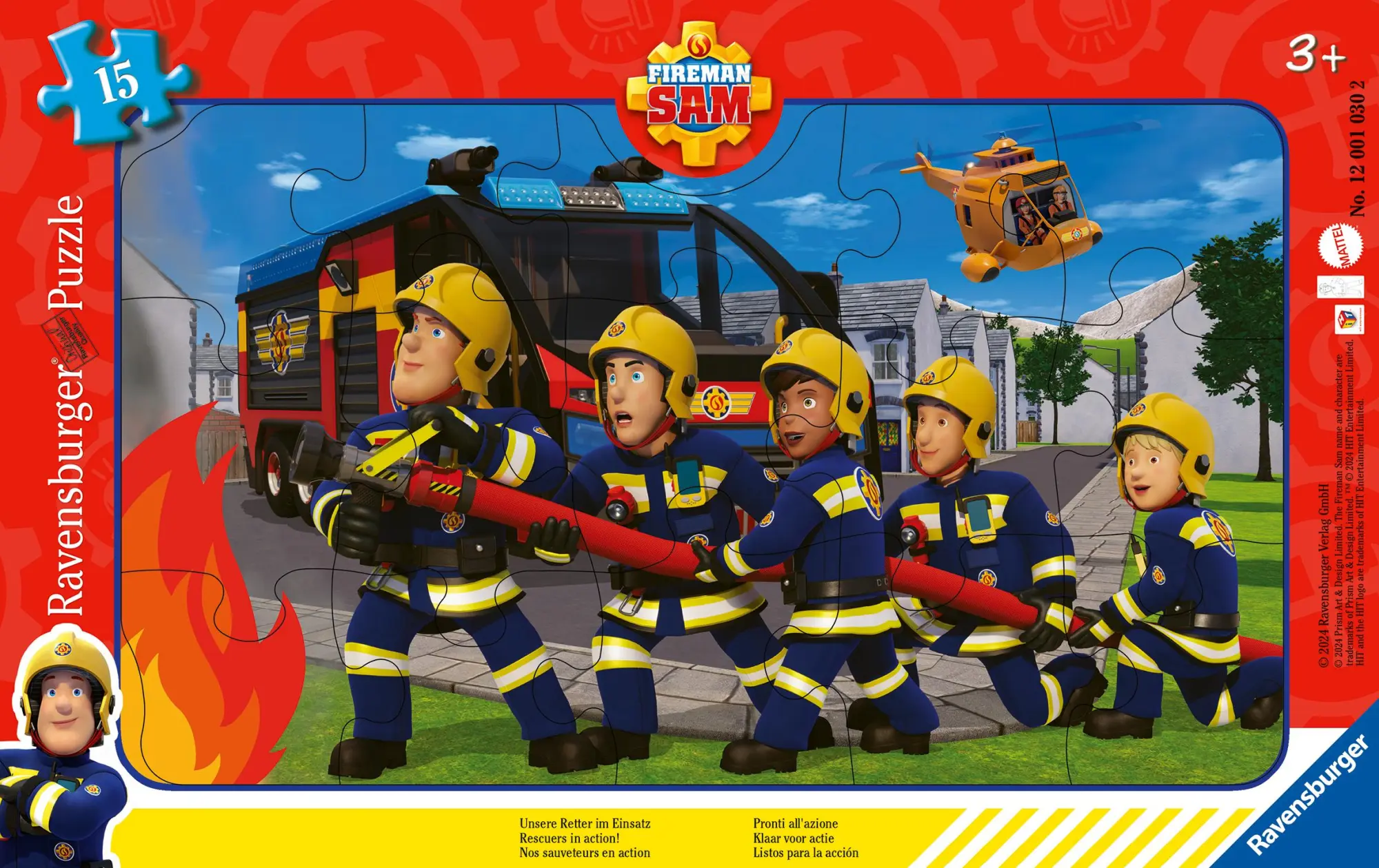 Cover: 4005555010302 | Kinderpuzzle 15 Teile - Feuerwehrmann Sam - Unsere Retter im Einsatz