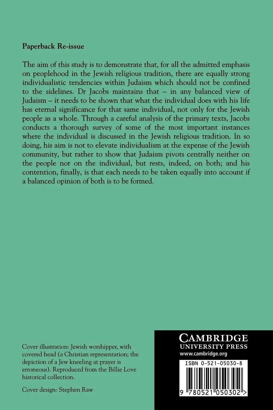 Rückseite: 9780521050302 | Religion and the Individual | A Jewish Perspective | Louis Jacobs