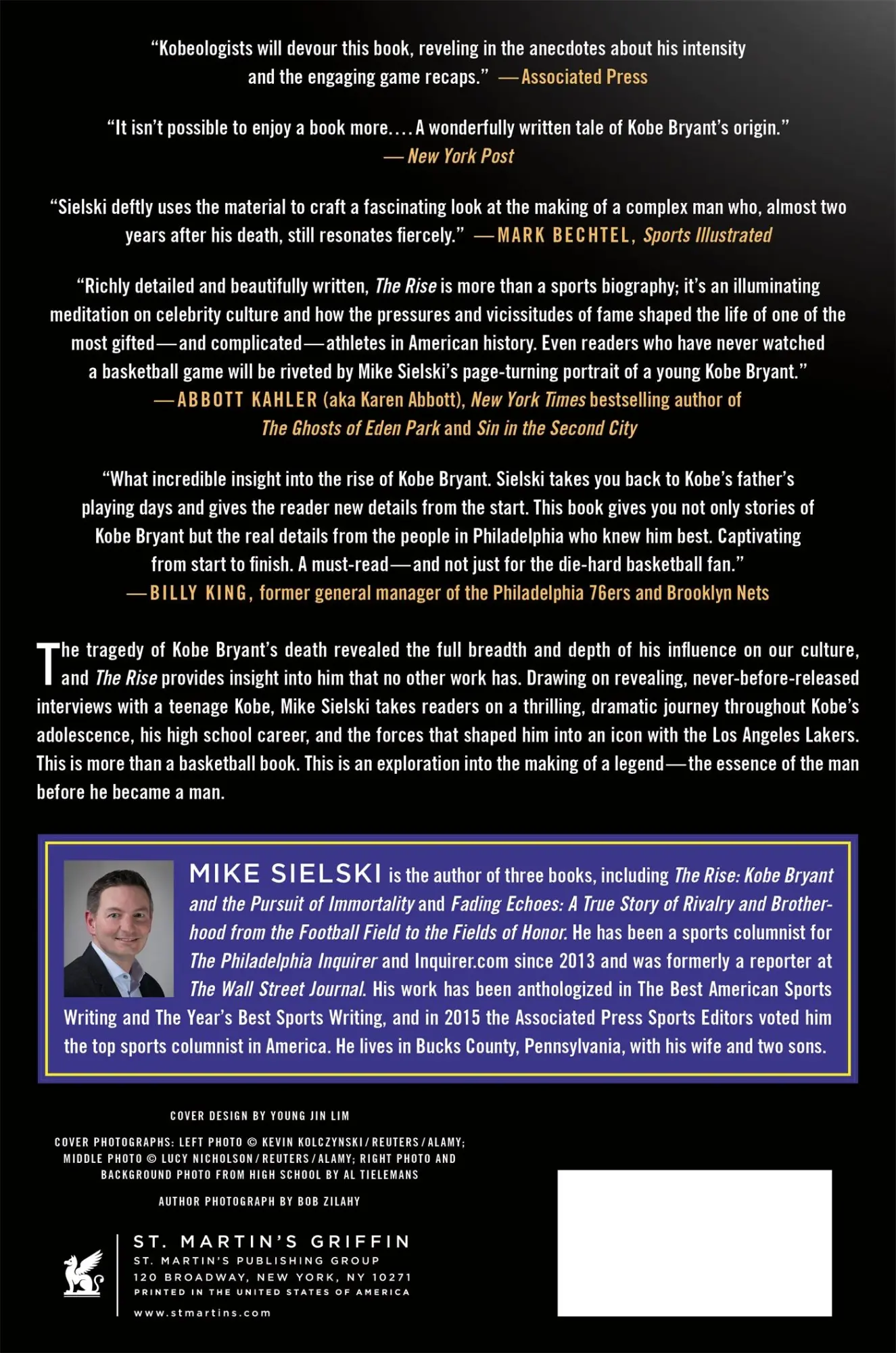 Rückseite: 9781250830302 | The Rise: Kobe Bryant and the Pursuit of Immortality | Mike Sielski