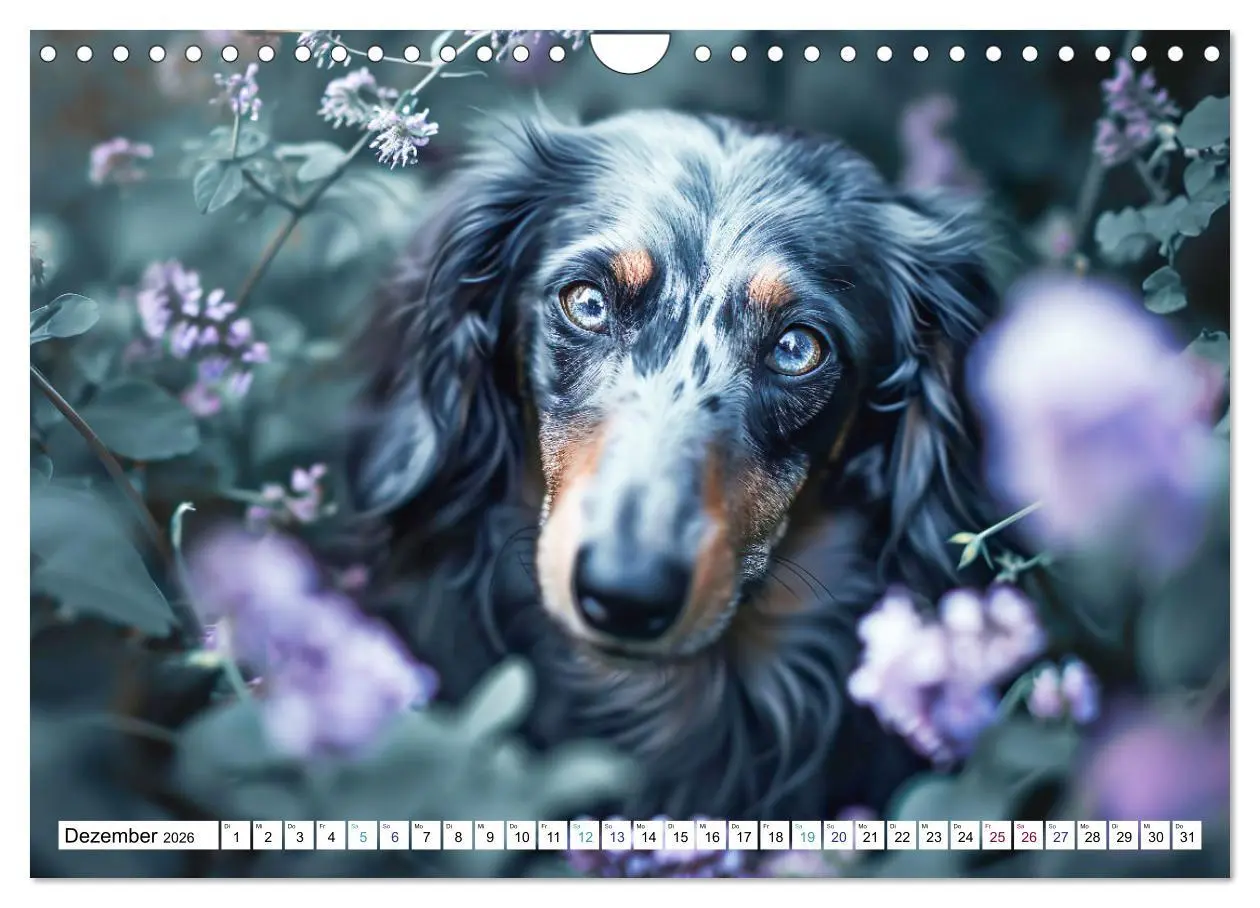 Bild: 9783457330302 | Zauberhafte Dackel (Wandkalender 2026 DIN A4 quer), CALVENDO...