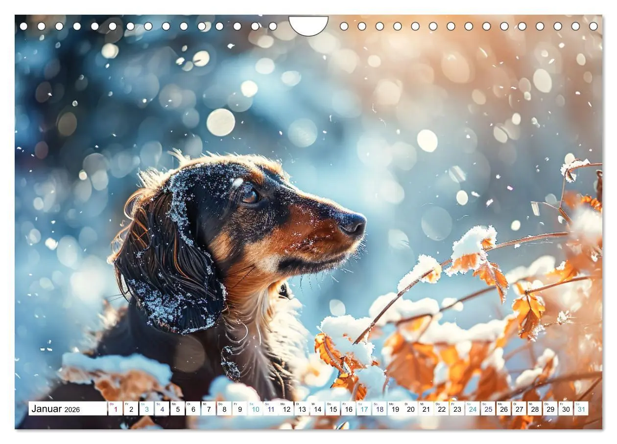 Bild: 9783457330302 | Zauberhafte Dackel (Wandkalender 2026 DIN A4 quer), CALVENDO...