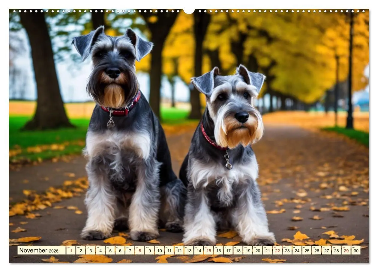 Bild: 9783457400302 | Schnauzer - vielseitige Allrounder (Wandkalender 2026 DIN A2 quer),...