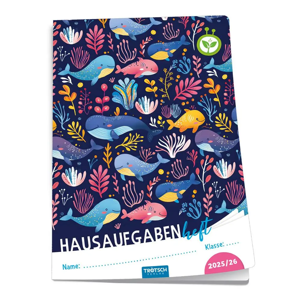 Cover: 4251901510402 | Trötsch Jahresbezogenes Hausaufgabenheft Grundschule Meerestiere 25/26