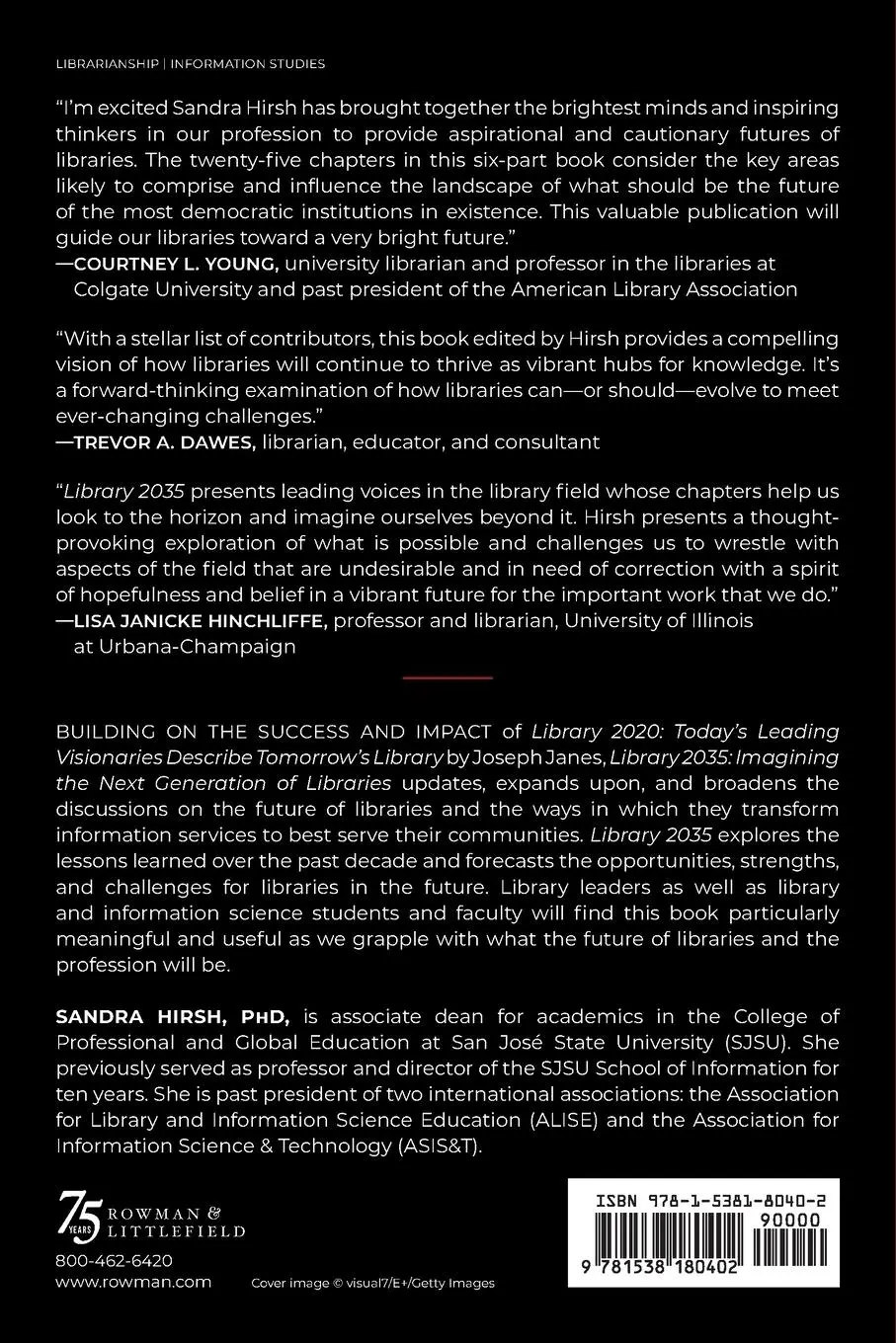 Rückseite: 9781538180402 | Library 2035 | Imagining the Next Generation of Libraries | Hirsh