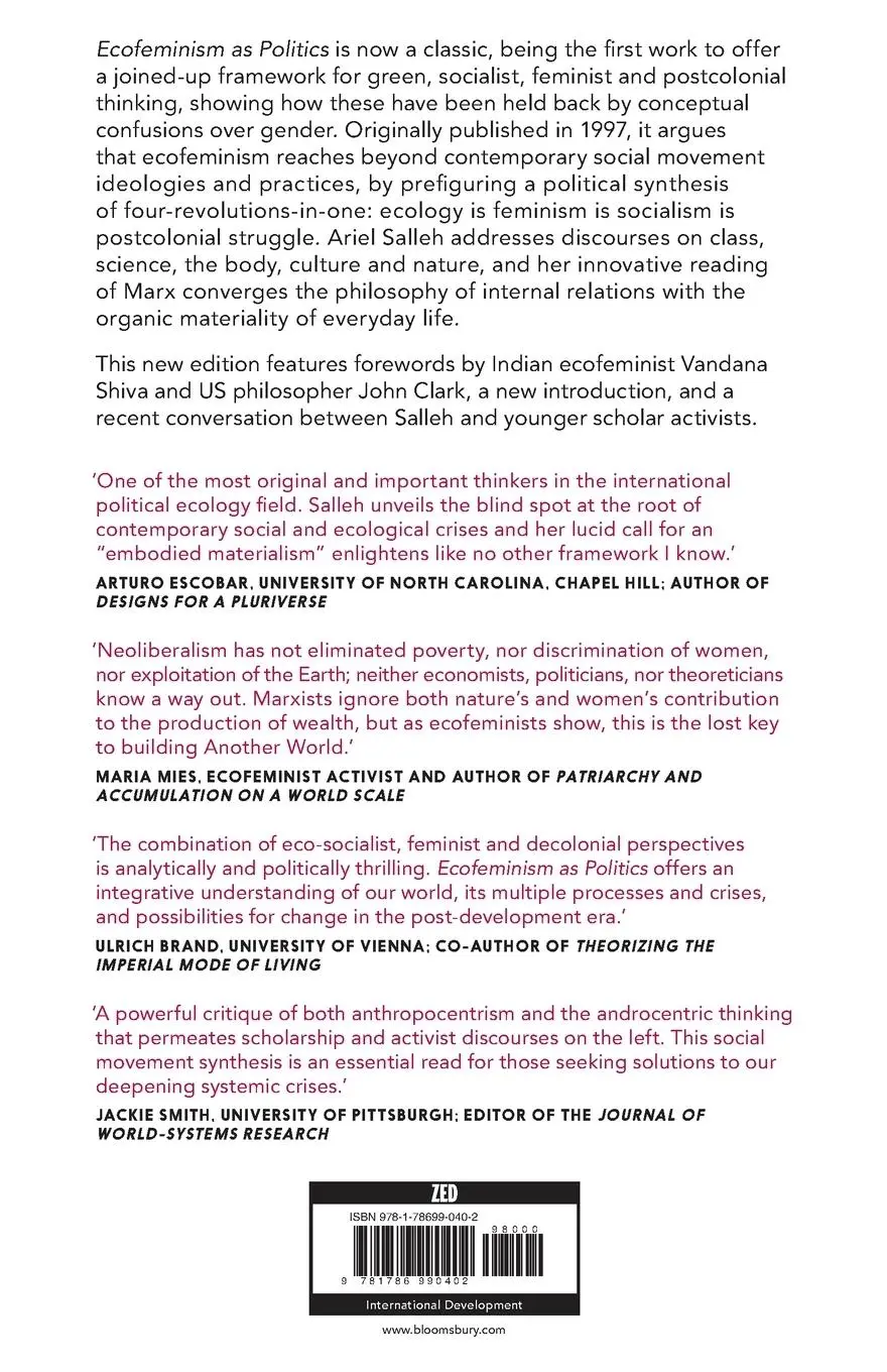 Rückseite: 9781786990402 | Ecofeminism as Politics | Nature, Marx and the Postmodern | Salleh