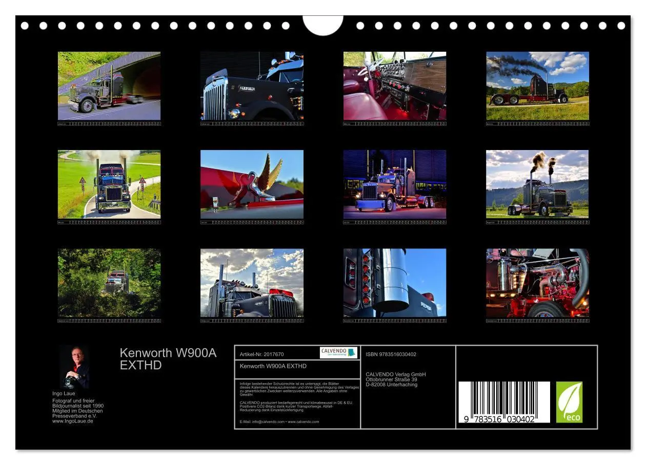 Bild: 9783516030402 | Kenworth W900A EXTHD (Wandkalender 2026 DIN A4 quer), CALVENDO...