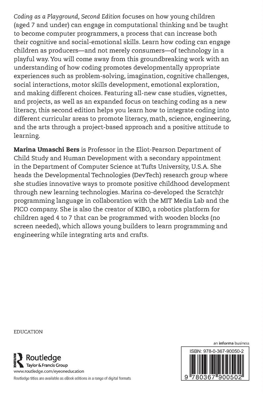 Rückseite: 9780367900502 | Coding as a Playground | Marina Umaschi Bers | Taschenbuch | Englisch