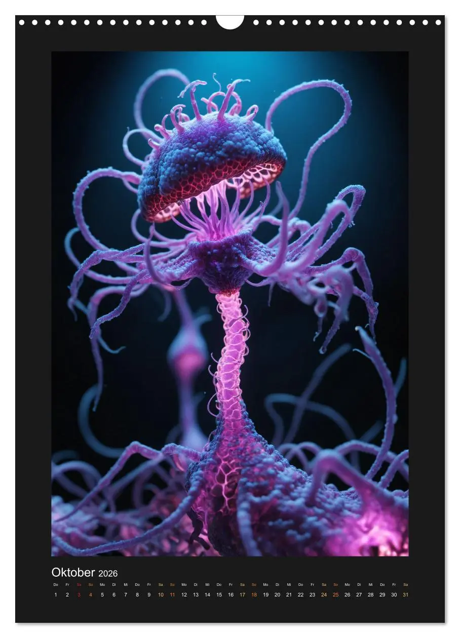 Bild: 9783516260502 | Leuchtende Mikrokosmen (Wandkalender 2026 DIN A3 hoch), CALVENDO...