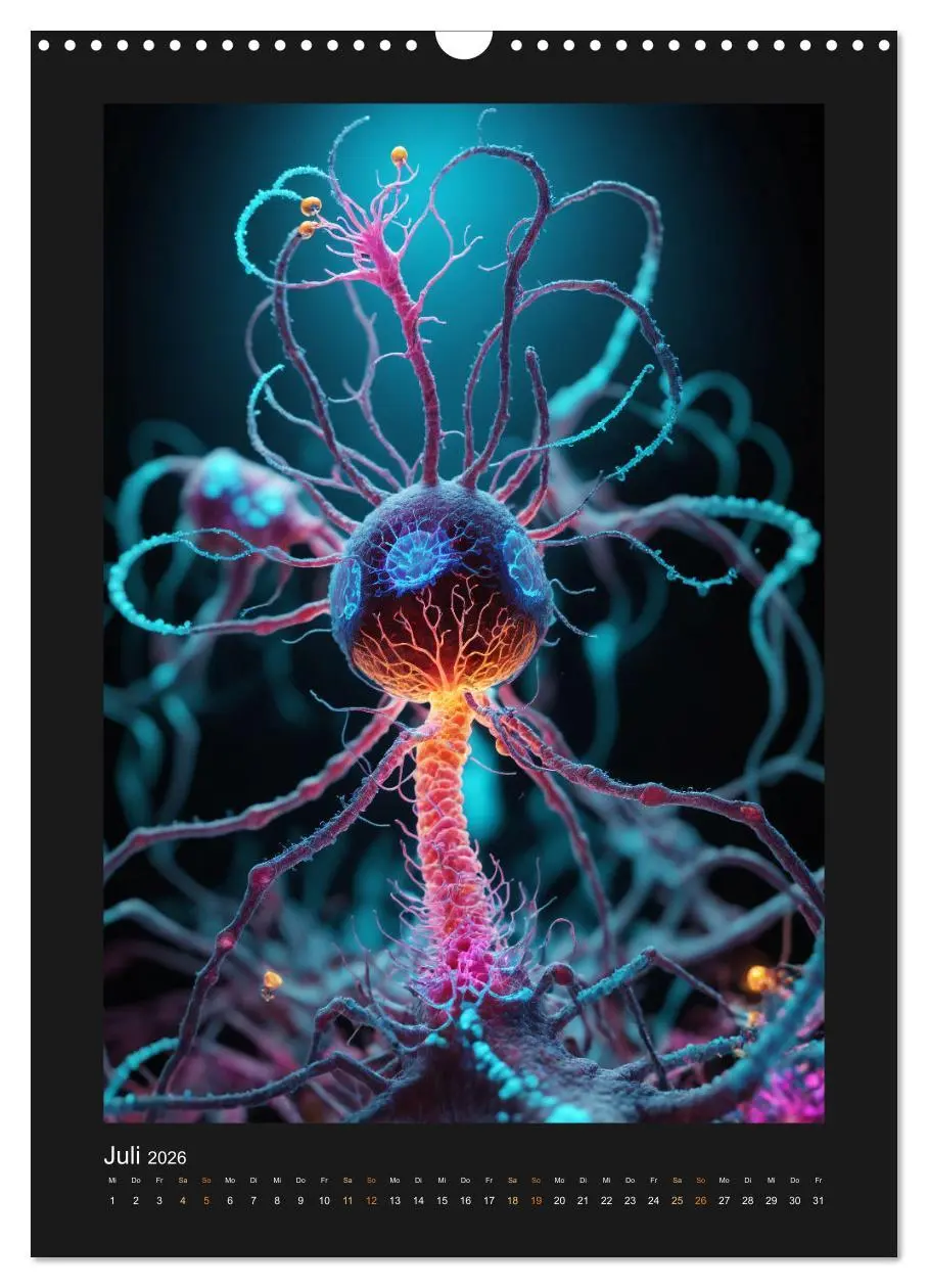 Bild: 9783516260502 | Leuchtende Mikrokosmen (Wandkalender 2026 DIN A3 hoch), CALVENDO...