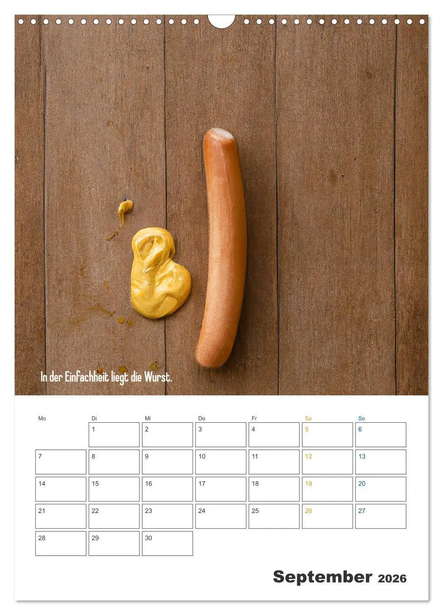 Bild: 9783516330502 | Ist mir Wurst Kalender (Wandkalender 2026 DIN A3 hoch), CALVENDO...