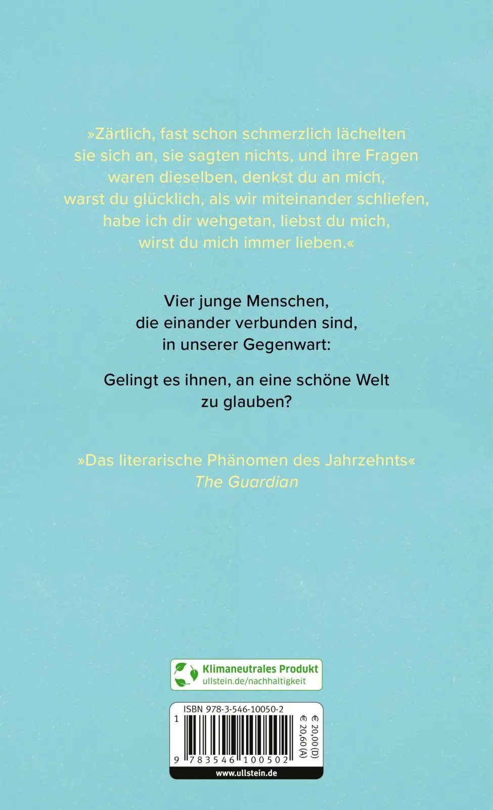 Rückseite: 9783546100502 | Schöne Welt, wo bist du | Sally Rooney | Buch | 352 S. | Deutsch