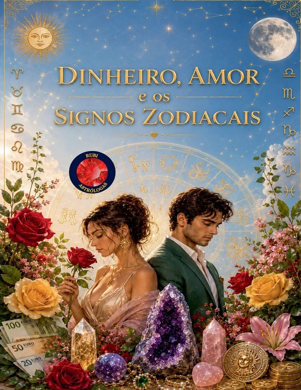 Cover: 9798223780502 | Dinheiro, Amor e os Signos Zodiacais | Angeline Rubi and Alina A. Rubi