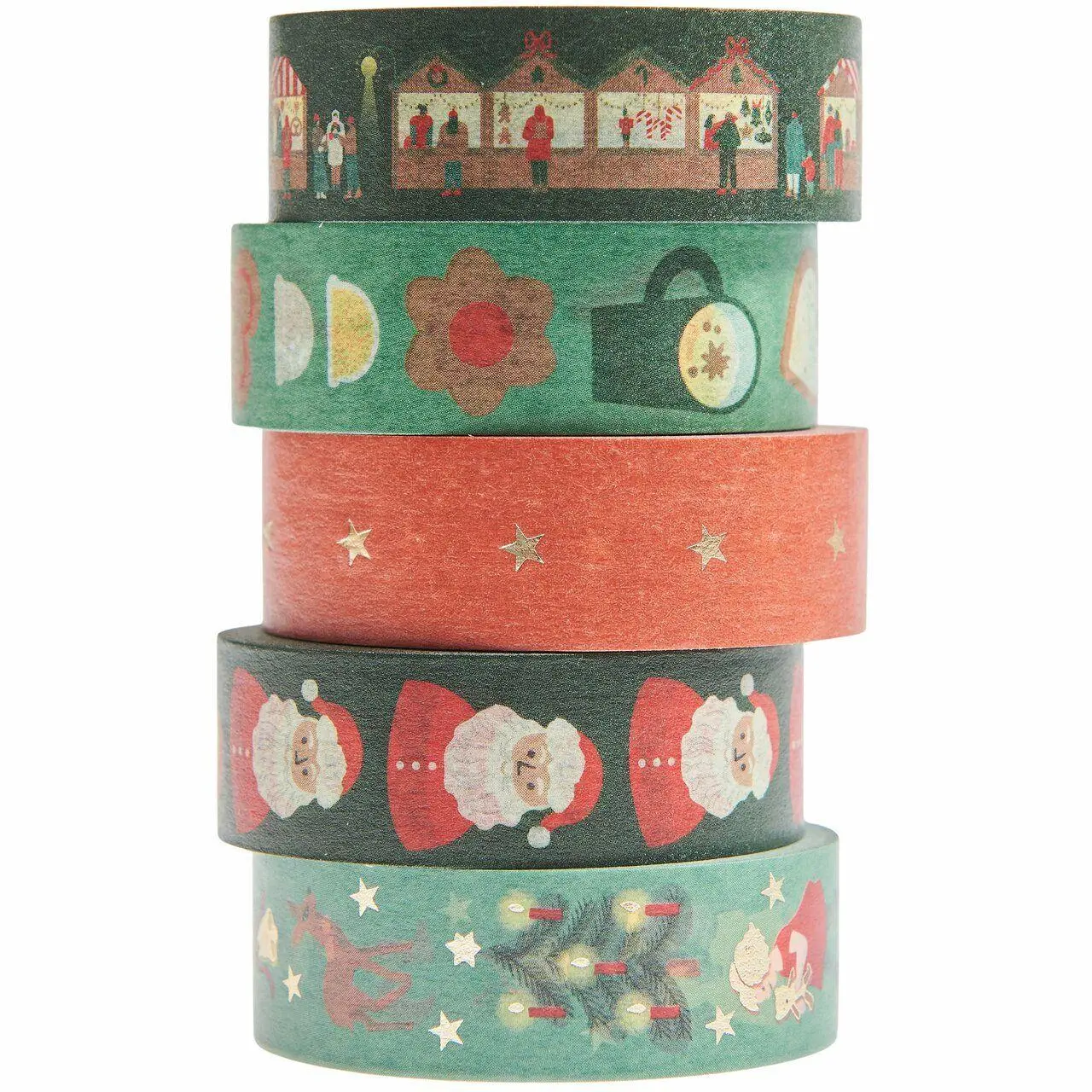 Tape Set Weihnachtsmarkt, Classic FSC MIX, 5 Stk.