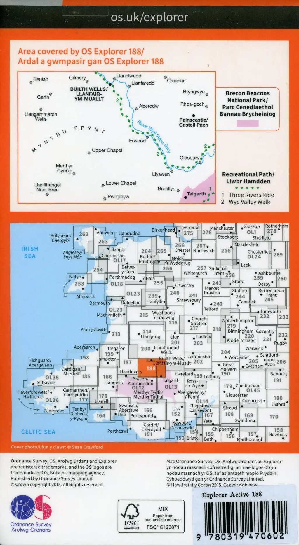 Bild: 9780319470602 | Builth Wells, Painscastle and Talgarth | Ordnance Survey | Englisch
