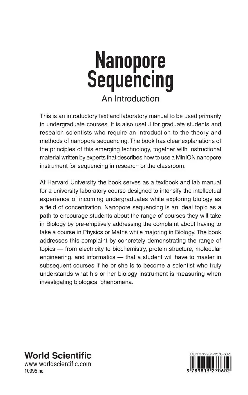 Rückseite: 9789813270602 | NANOPORE SEQUENCING | AN INTRODUCTION | Daniel Branton &amp; David Deamer