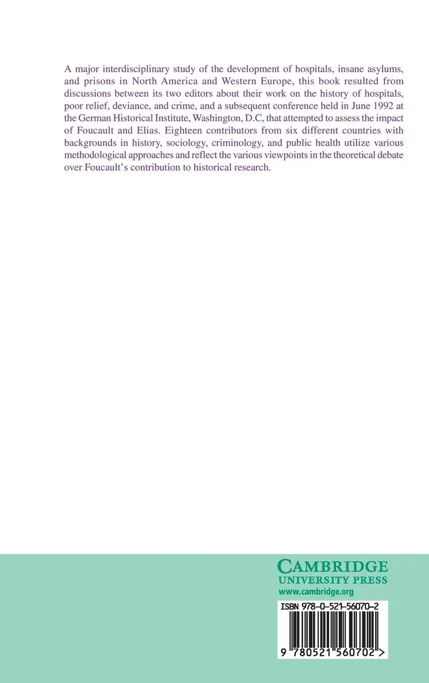 Rückseite: 9780521560702 | Institutions of Confinement | Norbert Finzsch (u. a.) | Buch | 2015