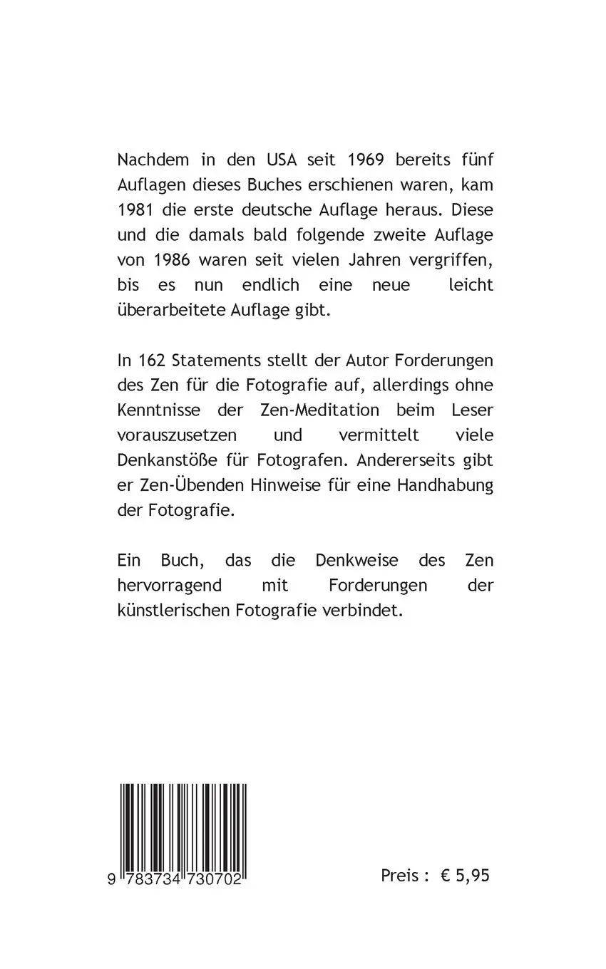 Rückseite: 9783734730702 | ZEN in der Kunst der Fotografie | Robert Leverant | Taschenbuch | 2023